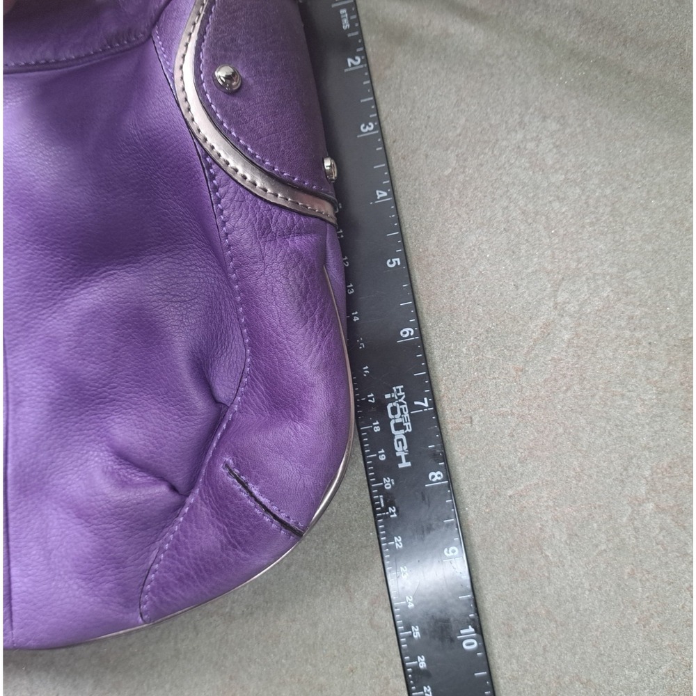 Y2k Core Indie Sleaze Slouchy Amethyst Purple Hobo Bag Gothic Jewel B Makowsky - Picture 7 of 9